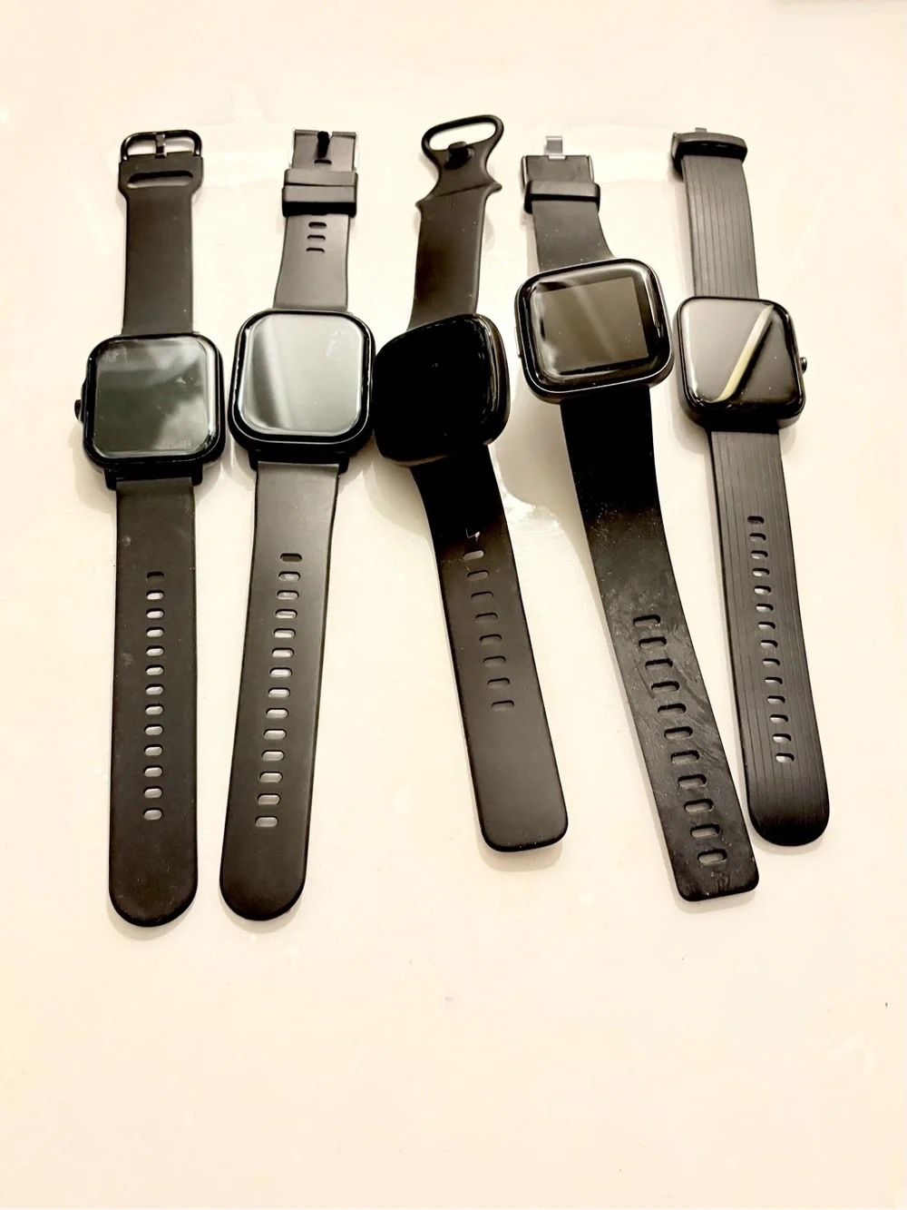 Bundle of 5 Fitbit Watches for Parts Only Not Working No Charger